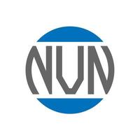 NVN letter logo design on white background. NVN creative initials circle logo concept. NVN letter design. vector