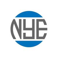 NYE letter logo design on white background. NYE creative initials circle logo concept. NYE letter design. vector