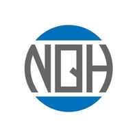 NQH letter logo design on white background. NQH creative initials circle logo concept. NQH letter design. vector