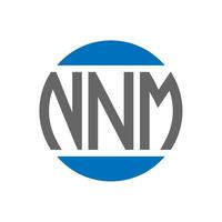 NNM letter logo design on white background. NNM creative initials circle logo concept. NNM letter design. vector