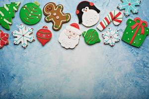 galletas navideñas de azúcar y pan de jengibre foto