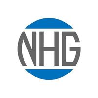NHG letter logo design on white background. NHG creative initials circle logo concept. NHG letter design. vector