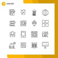 16 Creative Icons Modern Signs and Symbols of cabinet vegetable award pumpkin fresh Editable Vector Design Elements