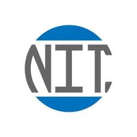 NIT letter logo design on white background. NIT creative initials circle logo concept. NIT letter design. vector