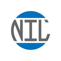 NIL letter logo design on white background. NIL creative initials circle logo concept. NIL letter design. vector