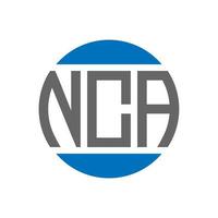 NCA letter logo design on white background. NCA creative initials circle logo concept. NCA letter design. vector