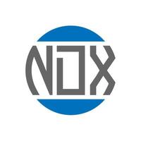 diseño de logotipo de letra ndx sobre fondo blanco. concepto de logotipo de círculo de iniciales creativas ndx. diseño de letras ndx. vector