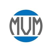 MVM letter logo design on white background. MVM creative initials circle logo concept. MVM letter design. vector