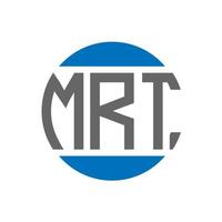 MRT letter logo design on white background. MRT creative initials circle logo concept. MRT letter design. vector