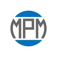 MPM letter logo design on white background. MPM creative initials circle logo concept. MPM letter design. vector