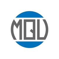 MQU letter logo design on white background. MQU creative initials circle logo concept. MQU letter design. vector