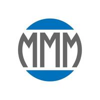 MMM letter logo design on white background. MMM creative initials circle logo concept. MMM letter design. vector
