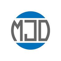 MJO letter logo design on white background. MJO creative initials circle logo concept. MJO letter design. vector