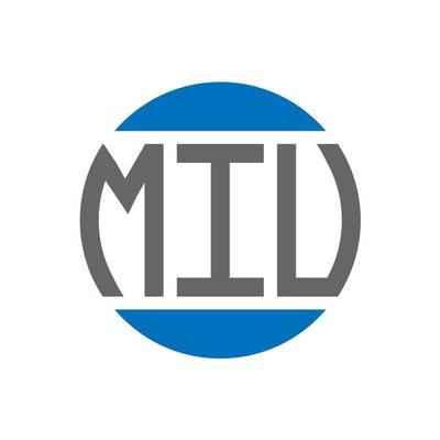 MIU letter logo design on white background. MIU creative initials circle logo concept. MIU letter design.
