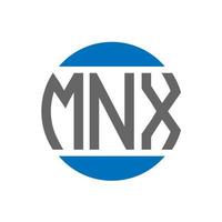 MNX letter logo design on white background. MNX creative initials circle logo concept. MNX letter design. vector