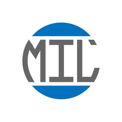 MIL letter logo design on white background. MIL creative initials circle logo concept. MIL letter design.
