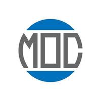 MOC letter logo design on white background. MOC creative initials circle logo concept. MOC letter design. vector