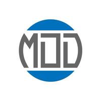 diseño de logotipo de letra mdd sobre fondo blanco. concepto de logotipo de círculo de iniciales creativas de mdd. diseño de letras mdd. vector