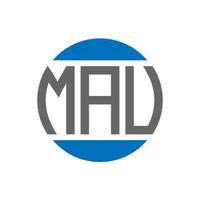 diseño de logotipo de letra mav sobre fondo blanco. concepto de logotipo de círculo de iniciales creativas de mav. diseño de letras mav. vector