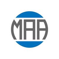 MAA letter logo design on white background. MAA creative initials circle logo concept. MAA letter design. vector