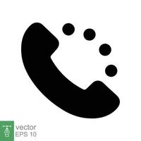 Phone icon. Simple flat style. Call, receiver, hotline, handset, contact support concept. Vector illustration isolated on white background. EPS 10.