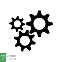 icono de engranaje cog, rueda, rueda dentada, mecanismo, ingeniería, mecánica, industria, concepto de tecnología. estilo plano sencillo. diseño de ilustración vectorial aislado sobre fondo blanco. eps 10. vector