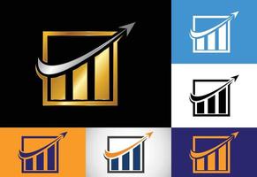 plantilla de vector de diseño de logotipo de finanzas y contabilidad de variación de color moderna