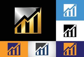 plantilla de vector de diseño de logotipo de finanzas y contabilidad de variación de color moderna