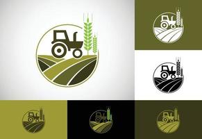 Tractor logo or farm logo template, Suitable for any business related to agriculture industries. vector