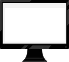 Black frame computer screen vector