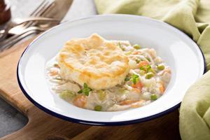 Individual chicken pot pie plate photo