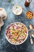 Asian cole slaw with peanut dressing photo