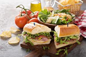 Italian sandwich for lunch photo