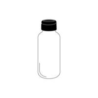 0.5 liter round bottle with screw cap vector