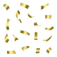 Gold confetti collection vector