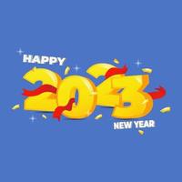 Festive New Year 2023 Greetings vector