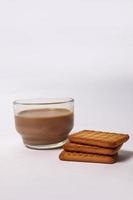 Wheat biscuits in the white plate, Atta biscuit, cookies - close up of a fresh breakfast cookies. photo