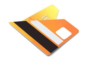 Credit card has been cut on white photo