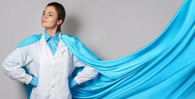 Brave female superhero doctor will helping us in battle against the virus photo