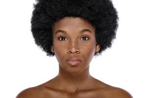 Portrait of middle aged beautiful african woman photo