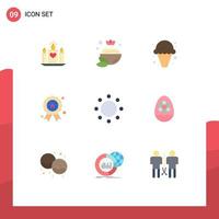 9 iconos creativos signos y símbolos modernos de compromiso día de la independencia postre independiente dulces elementos de diseño vectorial editables vector