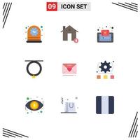 9 iconos creativos signos y símbolos modernos de accesorios de moda tutoriales inmobiliarios elementos de diseño vectorial editables móviles vector