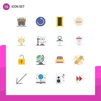 16 Universal Flat Colors Set for Web and Mobile Applications chemistry multitask tool human no Editable Pack of Creative Vector Design Elements