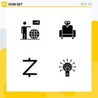 User Interface Solid Glyph Pack of modern Signs and Symbols of man coin arrow film crypto currency Editable Vector Design Elements