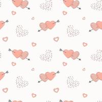 Lovely pattern with hearts. Vector holiday background. Valentine's Day. Gift wrap, print, cloth, cute background for a card.