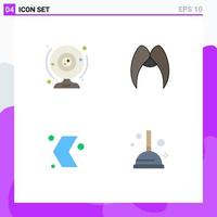 User Interface Pack of 4 Basic Flat Icons of cam men computer hipster direction Editable Vector Design Elements