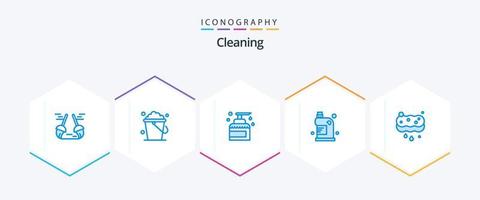 Cleaning 25 Blue icon pack including household. drain. cleaning. cleaning. spray vector