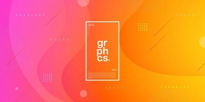 Abstract bright pink orange gradient illustration background with simple wave pattern. cool design.Eps10 vector