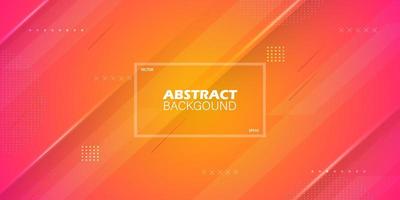 abstract bright orange and pink gradient background with simple lines pattern.colorful orange design. modern with shadow 3d concept. Eps10 vector