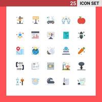 25 Universal Flat Colors Set for Web and Mobile Applications teamwork people error idea router Editable Vector Design Elements